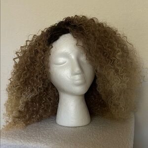 Curly Ombre Brown Wig